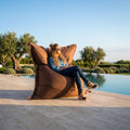 sedie beanbag marrone morbido resistente