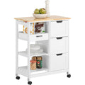 carrelli portaoggetti bianco per letto con ruote